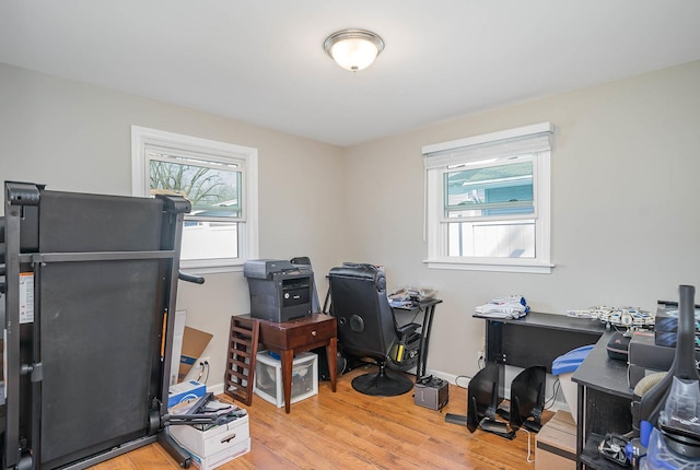 324 N Prospect Dr, Round Lake Park, IL 60073 - office area featuring light wood finished floors and baseboards
