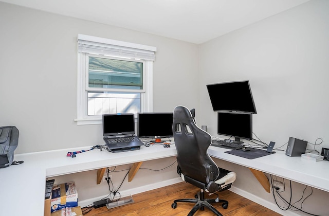 324 N Prospect Dr, Round Lake Park, IL 60073 - home office with wood finished floors and baseboards