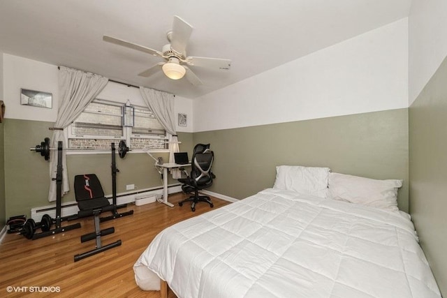 4030 N Mozart St Unit 3N, Chicago, IL 60618 - bedroom with wood finished floors and ceiling fan