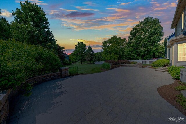 0S400 Crego Pl, Geneva, IL 60134 - patio terrace at dusk featuring a patio area