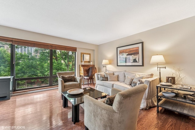 1169 S Plymouth Ct Unit 312, Chicago, IL 60605 - living room with plenty of natural light and wood finished floors