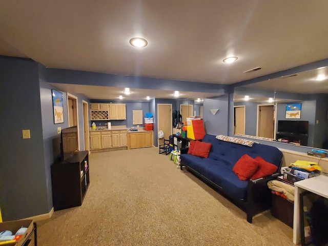 19707 S Skye Dr, Frankfort, IL 60423 - living room featuring light colored carpet and recessed lighting