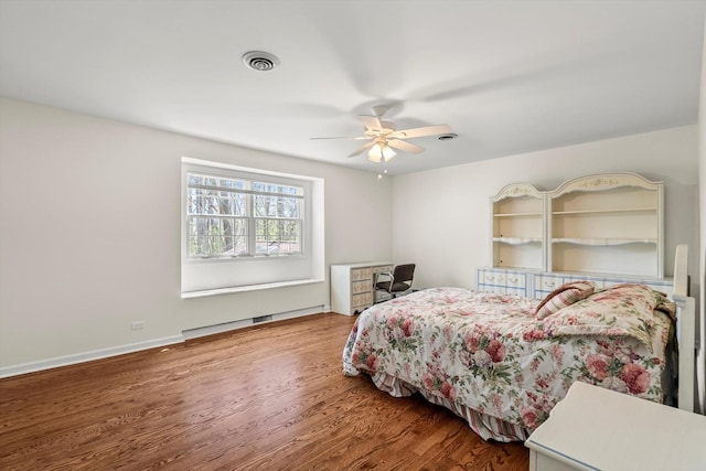 125 Grove Ln, Barrington, IL 60010 - bedroom with wood finished floors and ceiling fan