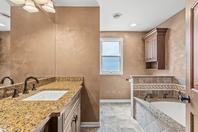 125 Grove Ln, Barrington, IL 60010 - full bath featuring vanity and a bath