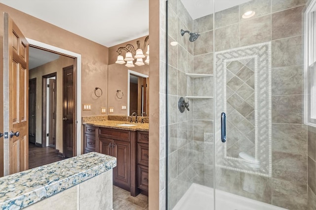125 Grove Ln, Barrington, IL 60010 - full bathroom featuring a shower stall and vanity