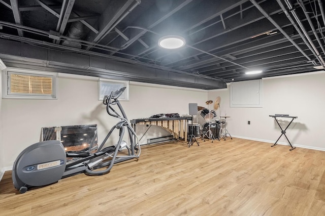 125 Grove Ln, Barrington, IL 60010 - exercise room with wood finished floors