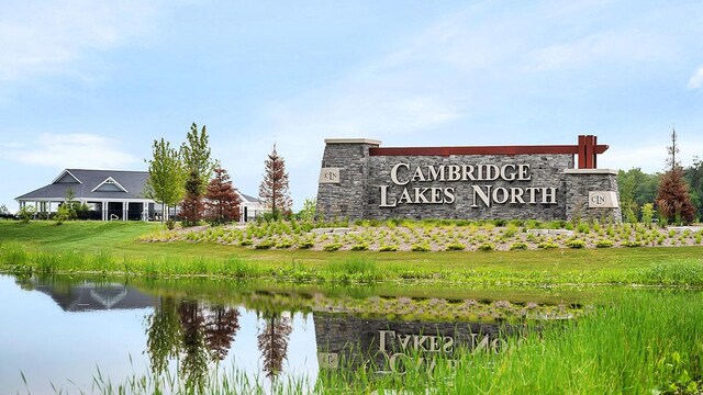 1501 Aspen Ln, Pingree Grove, IL 60140 - community sign with a water view