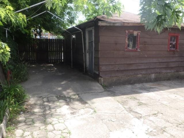 6527 S Marshfield Ave, Chicago, IL 60636 - view of outbuilding featuring a carport