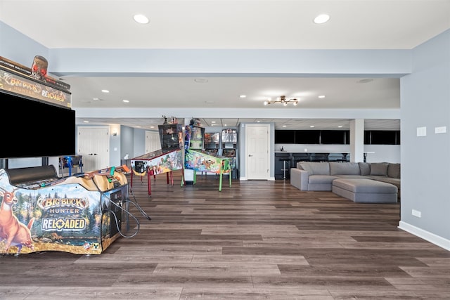 21170 Sage Brush Ln, Mokena, IL 60448 - living room featuring wood finished floors and recessed lighting