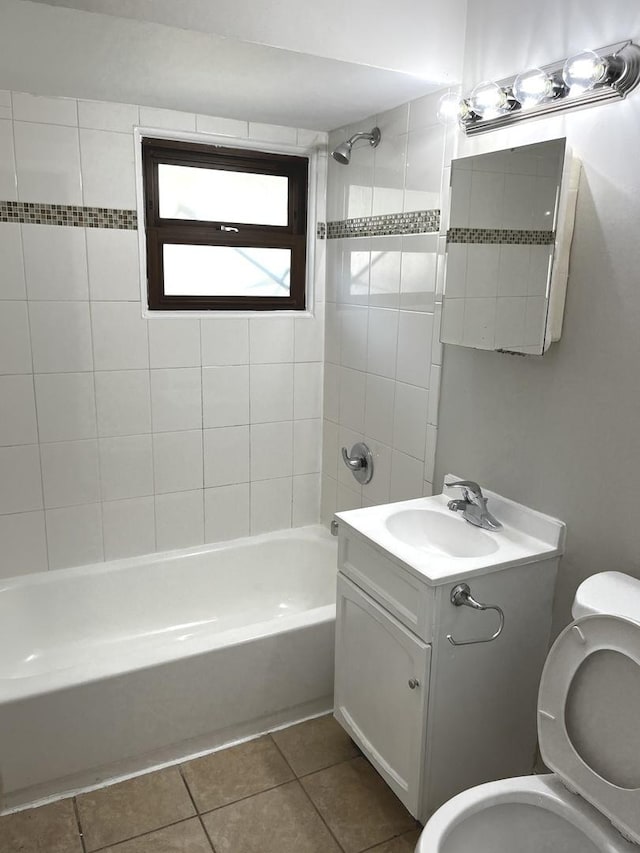 4348 Mann St, Oak Forest, IL 60452 - full bathroom with tub / shower combination, vanity, and tile patterned flooring