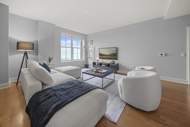 850 N Lake Shore Dr Unit 206, Chicago, IL 60611 - living area featuring baseboards and wood finished floors
