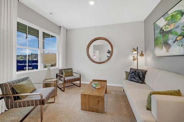 1511 Aspen Ln, Pingree Grove, IL 60140 - carpeted living area featuring baseboards and recessed lighting