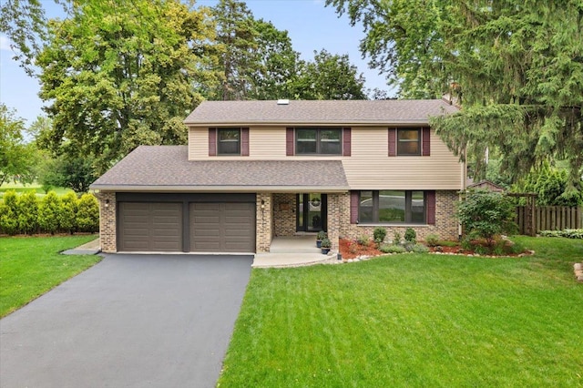 1738 E Jonquil Ter, Arlington Heights, IL 60004 - view of front of property with asphalt driveway, brick siding, a shingled roof, and a garage