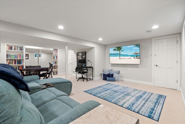 1738 E Jonquil Ter, Arlington Heights, IL 60004 - living area with carpet flooring and recessed lighting