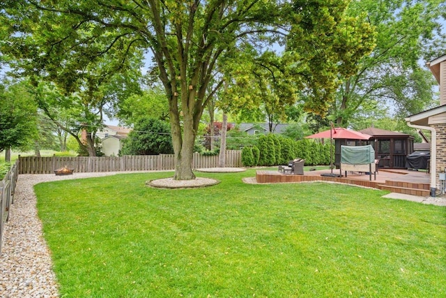 1738 E Jonquil Ter, Arlington Heights, IL 60004 - fenced backyard featuring a deck