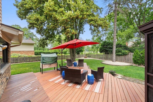 1738 E Jonquil Ter, Arlington Heights, IL 60004 - wooden terrace featuring a fenced backyard