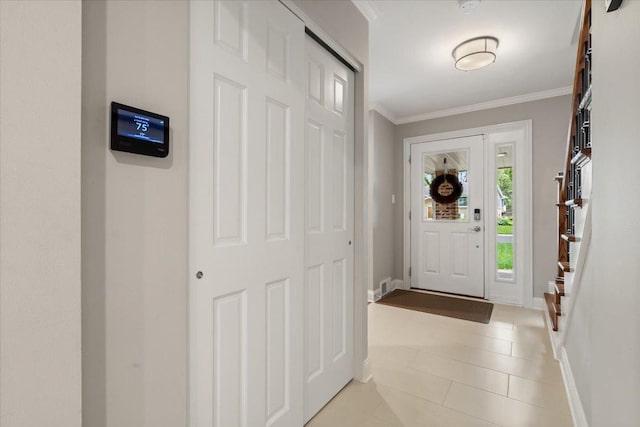1738 E Jonquil Ter, Arlington Heights, IL 60004 - entryway with crown molding and light tile patterned floors