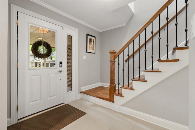 1738 E Jonquil Ter, Arlington Heights, IL 60004 - foyer featuring ornamental molding and stairway
