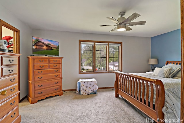 1506 Wilson Ct, Zion, IL 60099 - carpeted bedroom featuring baseboards and ceiling fan