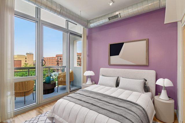 1819 S Michigan Ave Unit 406, Chicago, IL 60616 - bedroom featuring light wood-style floors