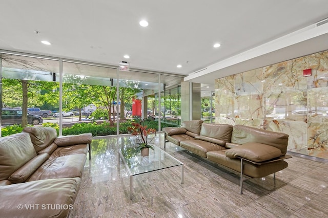 800 Elgin Rd Unit 1316, Evanston, IL 60201 - lobby with expansive windows and recessed lighting