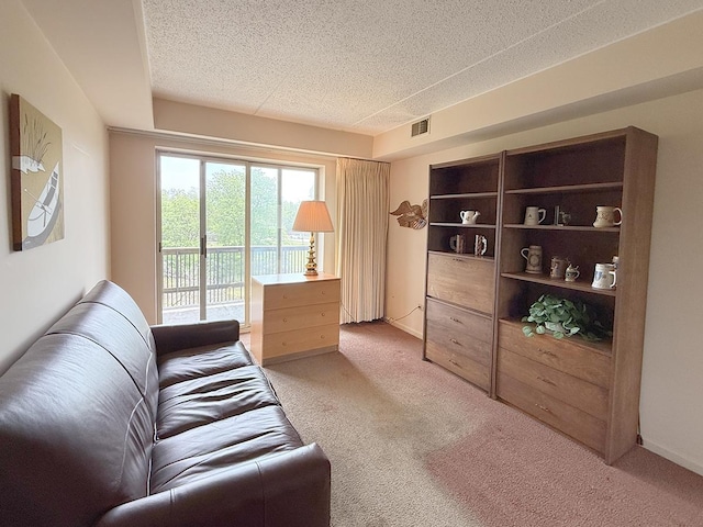 8025 Woodglen Ln Unit 307, Downers Grove, IL 60516 - living area with light colored carpet and a textured ceiling