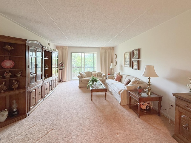 8025 Woodglen Ln Unit 307, Downers Grove, IL 60516 - living room with light carpet and a textured ceiling
