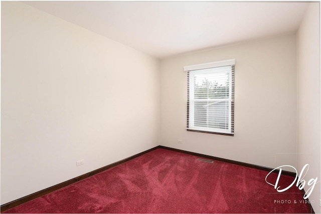 1323 Beverly Dr, Round Lake Beach, IL 60073 - empty room with dark carpet and baseboards