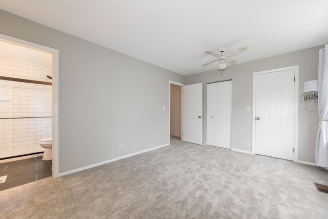 2060 Navarone Dr, Naperville, IL 60565 - unfurnished bedroom featuring carpet flooring, ensuite bathroom, and a ceiling fan