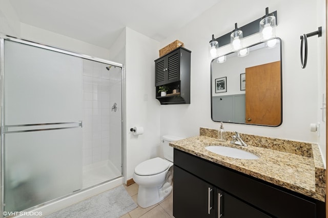 2225 W Weathersfield Way, Schaumburg, IL 60193 - full bath with vanity, a stall shower, and tile patterned flooring