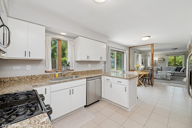 2225 W Weathersfield Way, Schaumburg, IL 60193 - kitchen with dishwasher, black gas range, a peninsula, and healthy amount of natural light