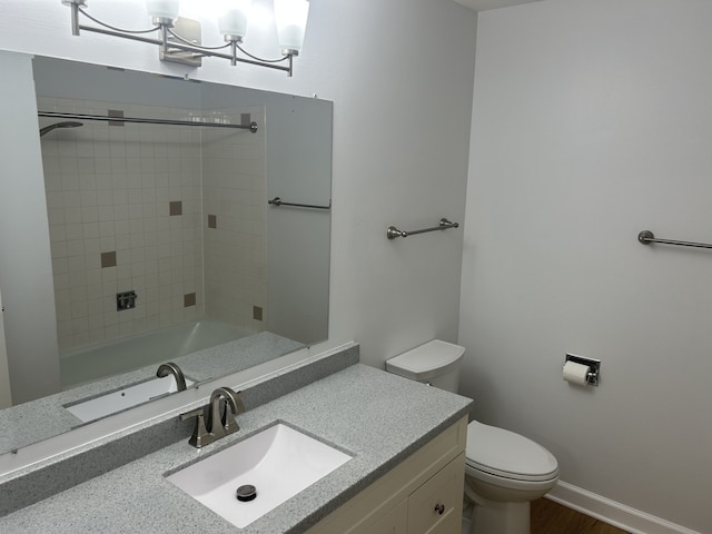 2426 N Kennicott Ave Unit 1D, Arlington Heights, IL 60004 - full bath featuring vanity, shower / washtub combination, and wood finished floors