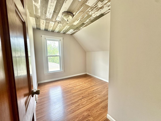 316 N Worth Ave, Elgin, IL 60123 - additional living space featuring wood finished floors, vaulted ceiling, and wooden ceiling