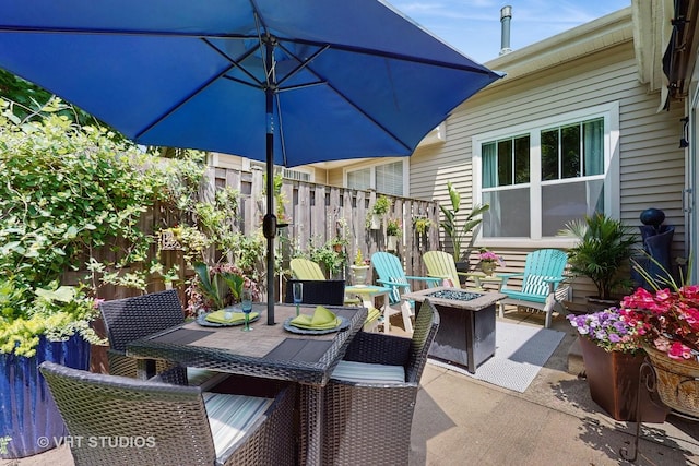 301 W Eagle Ct, Waukegan, IL 60087 - view of patio / terrace with a fire pit