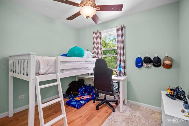 2945 Worcester Ln, Aurora, IL 60504 - bedroom with wood finished floors and ceiling fan