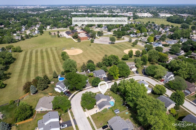 2945 Worcester Ln, Aurora, IL 60504 - aerial view of property and surrounding area featuring nearby suburban area
