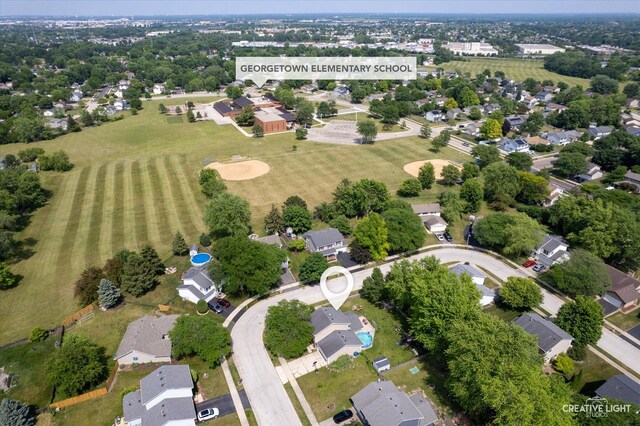 2945 Worcester Ln, Aurora, IL 60504 - aerial overview of property's location with nearby suburban area