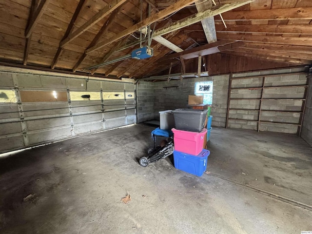 1422 N 3rd, Quincy, IL 62301 - garage with a garage door opener and concrete block wall