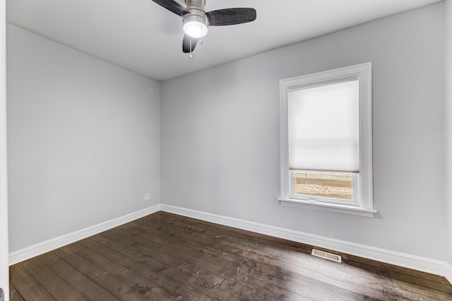 7125 S Sangamon St, Chicago, IL 60621 - unfurnished room with dark wood finished floors and ceiling fan