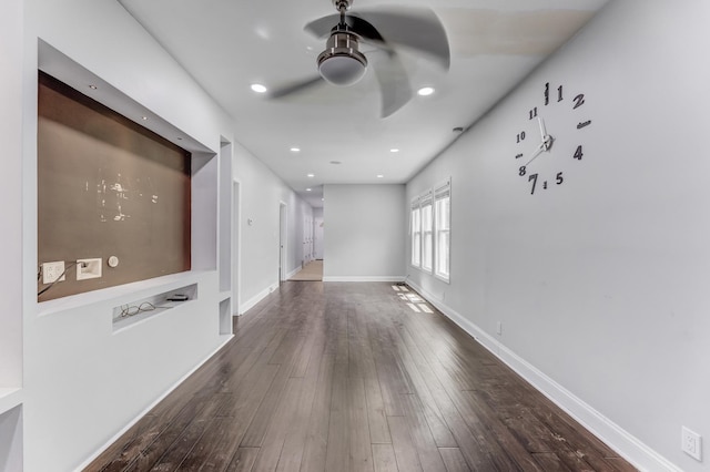 7125 S Sangamon St, Chicago, IL 60621 - hallway featuring wood-type flooring and recessed lighting