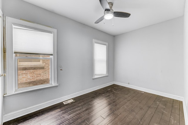 7125 S Sangamon St, Chicago, IL 60621 - unfurnished room featuring dark wood finished floors and a ceiling fan