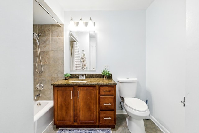 9516 S Kildare Ave Unit 3S, Oak Lawn, IL 60453 - bathroom with vanity, bathing tub / shower combination, and tile patterned flooring