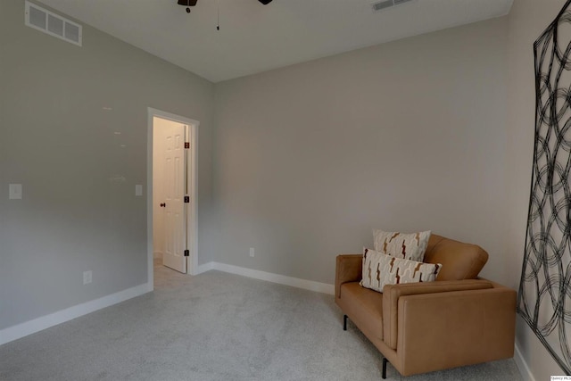 1418 N 6th, Quincy, IL 62301 - sitting room featuring a ceiling fan and light colored carpet