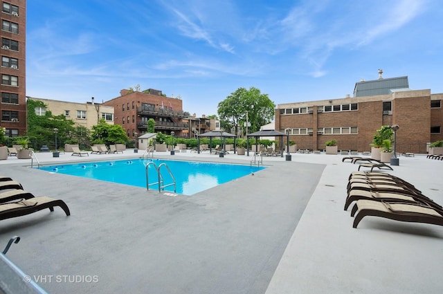 525 W Hawthorne Pl Unit 1004, Chicago, IL 60657 - community pool featuring a gazebo and a patio