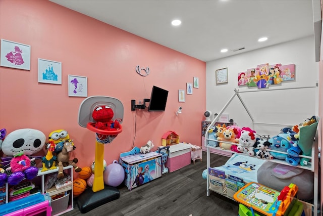 10622 Parkside Ave Unit 103, Chicago Ridge, IL 60415 - playroom featuring dark wood-style floors and recessed lighting