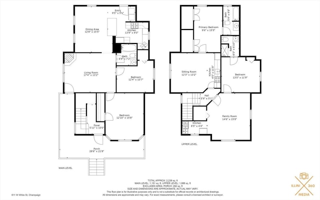611 W White St, Champaign, IL 61820 - view of property floor plan