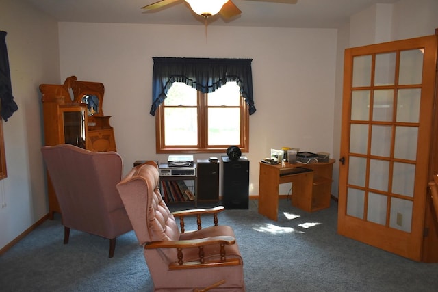 207 State St, Benson, IL 61516 - carpeted office space with a ceiling fan