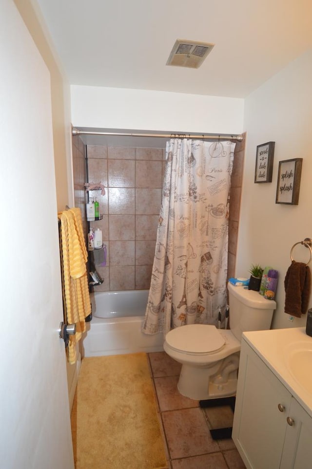 1455 N Winslowe Dr Unit 302, Palatine, IL 60074 - bathroom with vanity, shower / bathtub combination with curtain, and tile patterned flooring