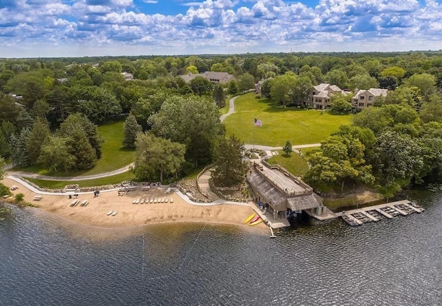 434C Woodview Rd Unit C, Lake Barrington, IL 60010 - drone / aerial view of a large body of water and a heavily wooded area