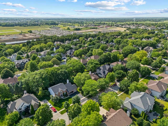 609 Spruce Ct, Oswego, IL 60543 - aerial view of residential area with a tree filled landscape
